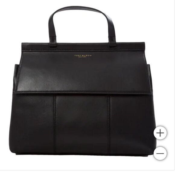 Tory Burch Block-T Satchel Bag, Black - Picture 2 of 10